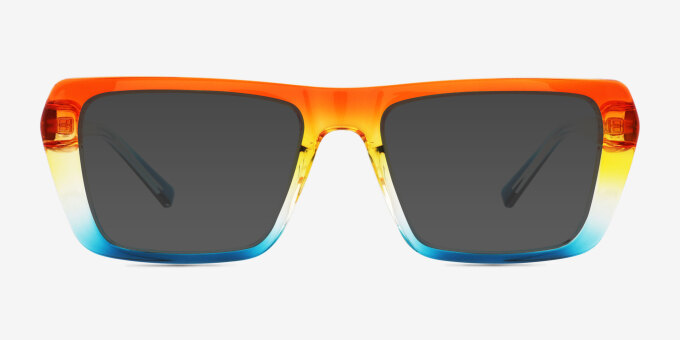 Big Love Rainbow PlasticEyeglass Frames from EyeBuyDirect, with Tinted Lenses