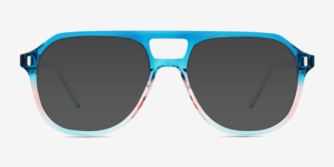 Make Change Blue Pink PlastiqueMontures de lunettes de vue d'EyeBuyDirect, Avec des Verres Teintés
