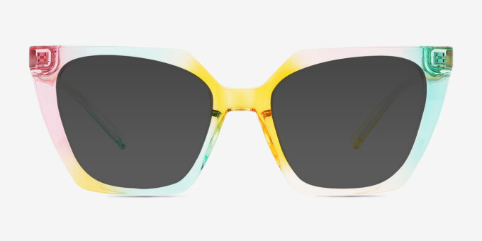Stand Proud Rainbow Orange PlasticEyeglass Frames from EyeBuyDirect, with Tinted Lenses