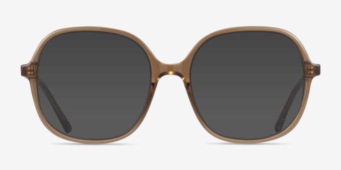 Winefred Brun PlastiqueMontures de lunettes de vue d'EyeBuyDirect, Avec des Verres Teintés