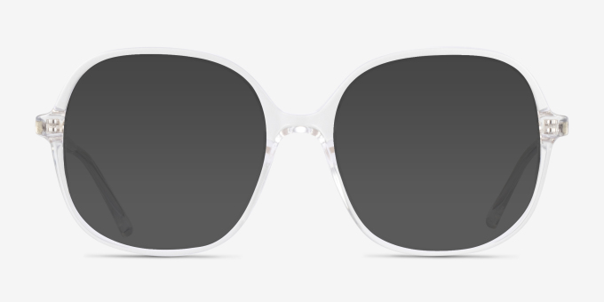 Winefred Clear PlasticEyeglass Frames from EyeBuyDirect, with Tinted Lenses