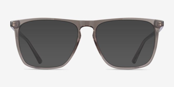 Harden Gray PlasticEyeglass Frames from EyeBuyDirect, with Tinted Lenses