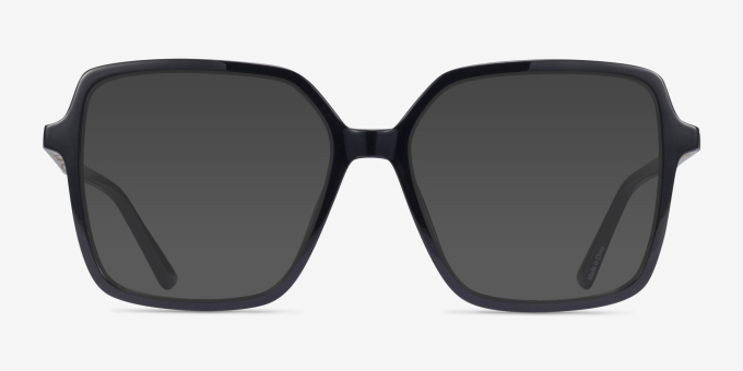 Vardy Noir PlastiqueMontures de lunettes de vue d'EyeBuyDirect, Avec des Verres Teintés