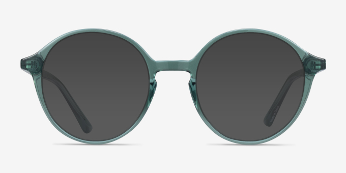 Malkin Green PlasticEyeglass Frames from EyeBuyDirect, with Tinted Lenses