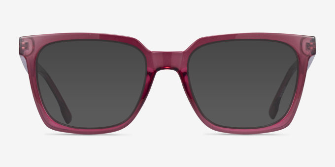 Fletcher Purple PlasticEyeglass Frames from EyeBuyDirect, with Tinted Lenses