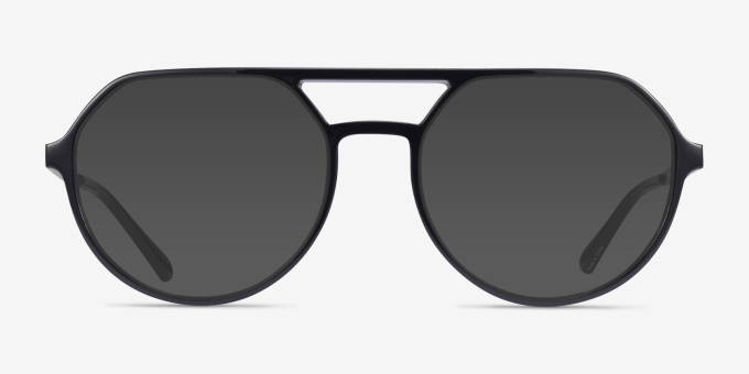 Hara Black MetalEyeglass Frames from EyeBuyDirect, with Tinted Lenses