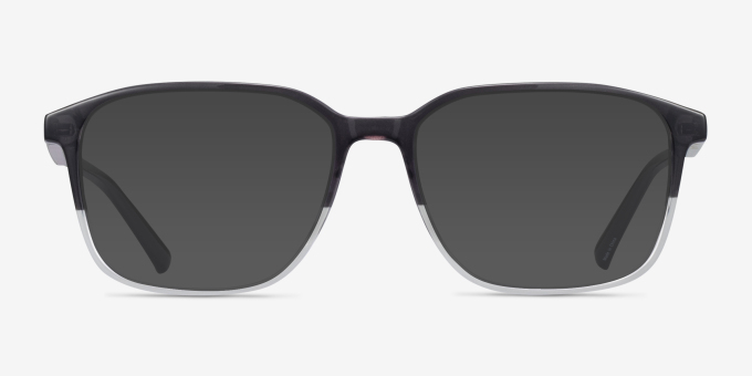 Payet Black Clear PlasticEyeglass Frames from EyeBuyDirect, with Tinted Lenses