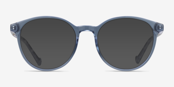 Lasker Blue PlasticEyeglass Frames from EyeBuyDirect, with Tinted Lenses