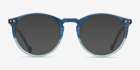 Rodina Bleu Plastique Montures de lunettes de vue d'EyeBuyDirect, with Tinted Lenses