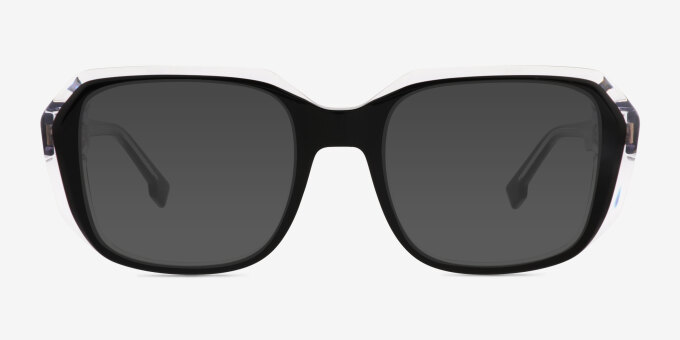 Benedict Black AcetateEyeglass Frames from EyeBuyDirect, with Tinted Lenses