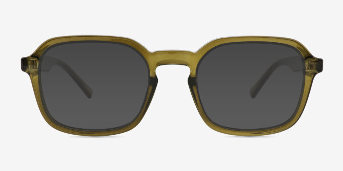 Calvo Green PlasticEyeglass Frames from EyeBuyDirect, with Tinted Lenses