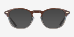 Splendor Brun Acétate Montures de lunettes de vue d'EyeBuyDirect, with Tinted Lenses