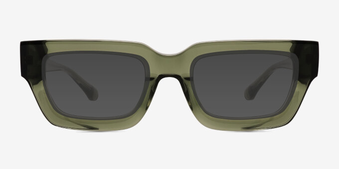 Vespera Green Alternative MaterialsEyeglass Frames from EyeBuyDirect, with Tinted Lenses