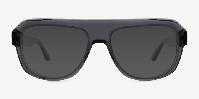 Mystic Gray Alternative MaterialsEyeglass Frames from EyeBuyDirect, with Tinted Lenses