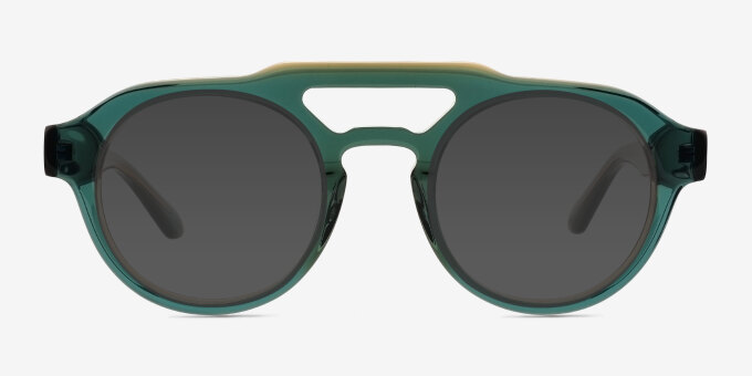 Reverie Green Alternative MaterialsEyeglass Frames from EyeBuyDirect, with Tinted Lenses