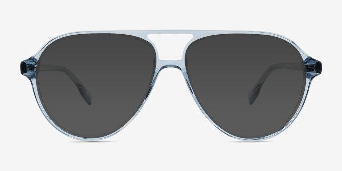 Verbena Bleu Matériaux biosourcésMontures de lunettes de vue d'EyeBuyDirect, Avec des Verres Teintés