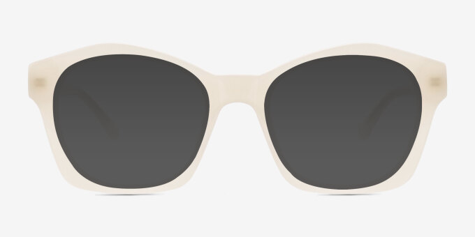 Aronia Cream Alternative MaterialsEyeglass Frames from EyeBuyDirect, with Tinted Lenses