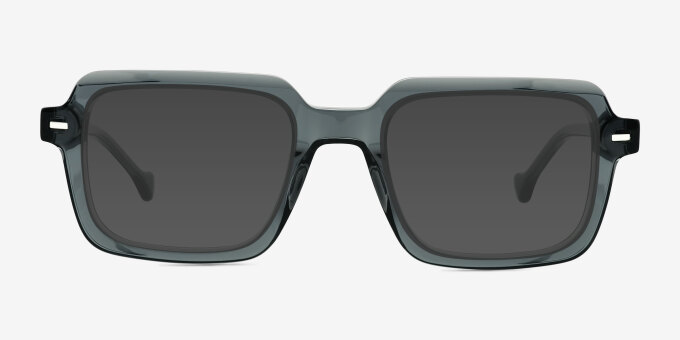 Quinlan Gris Matériaux biosourcésMontures de lunettes de vue d'EyeBuyDirect, Avec des Verres Teintés