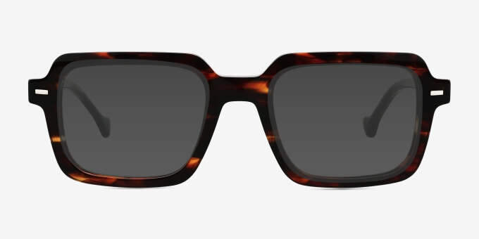 Quinlan Tortoise Alternative MaterialsEyeglass Frames from EyeBuyDirect, with Tinted Lenses