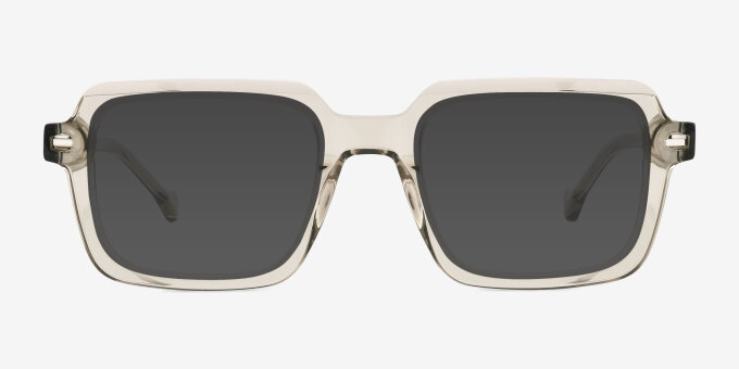 Quinlan Green Alternative MaterialsEyeglass Frames from EyeBuyDirect, with Tinted Lenses