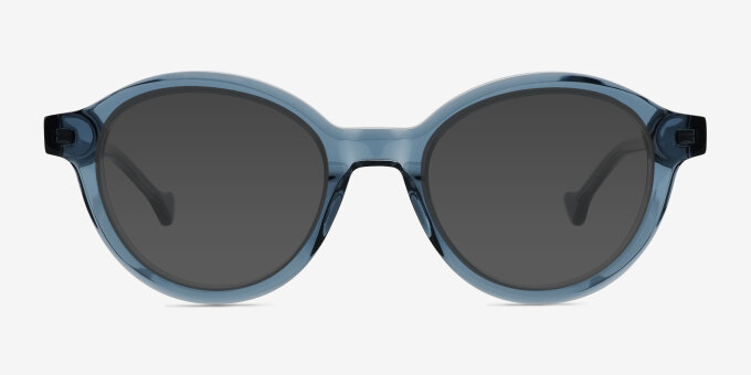 Chadwick Bleu Matériaux biosourcésMontures de lunettes de vue d'EyeBuyDirect, Avec des Verres Teintés