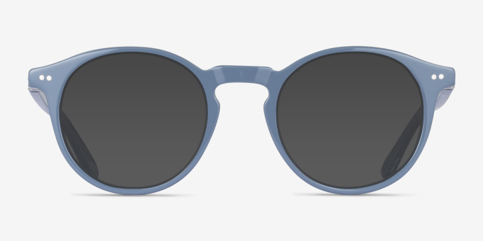 Envelope Bleu AcétateMontures de lunettes de vue d'EyeBuyDirect, Avec des Verres Teintés