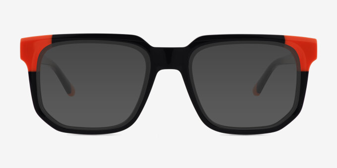 Nyx Black Orange AcetateEyeglass Frames from EyeBuyDirect, with Tinted Lenses