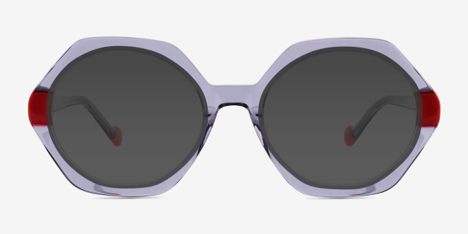 Cirius Purple AcetateEyeglass Frames from EyeBuyDirect, with Tinted Lenses