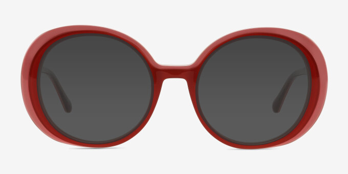 Riven Coral AcetateEyeglass Frames from EyeBuyDirect, with Tinted Lenses