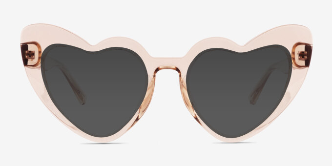 Heartfelt Champagne PlasticEyeglass Frames from EyeBuyDirect, with Tinted Lenses
