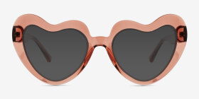 Sweetie Coral Plastique Montures de lunettes de vue d'EyeBuyDirect, with Tinted Lenses