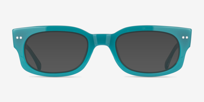 Gamechanger Teal AcetateEyeglass Frames from EyeBuyDirect, with Tinted Lenses
