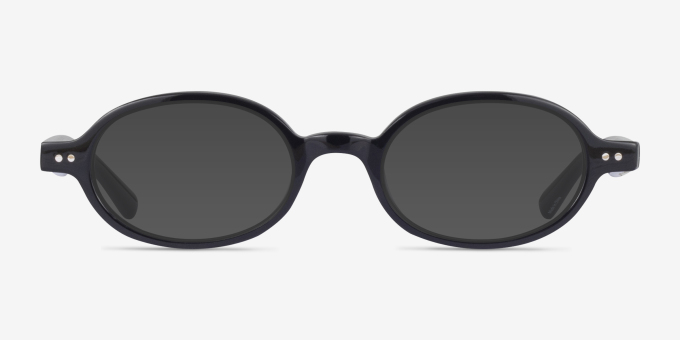 Groundbreaker Black AcetateEyeglass Frames from EyeBuyDirect, with Tinted Lenses