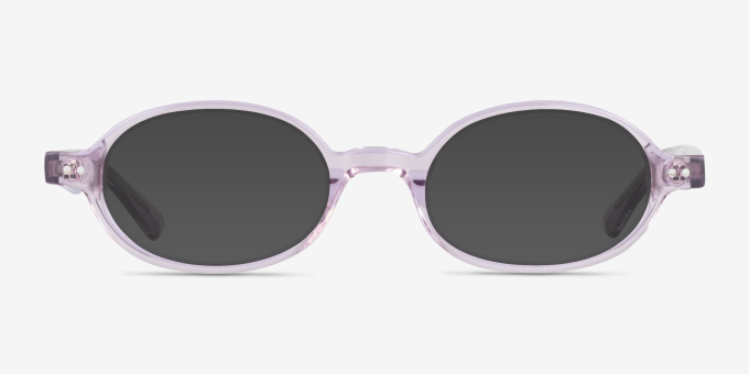 Groundbreaker Purple AcetateEyeglass Frames from EyeBuyDirect, with Tinted Lenses
