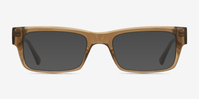 Visionary Brown PlasticEyeglass Frames from EyeBuyDirect, with Tinted Lenses