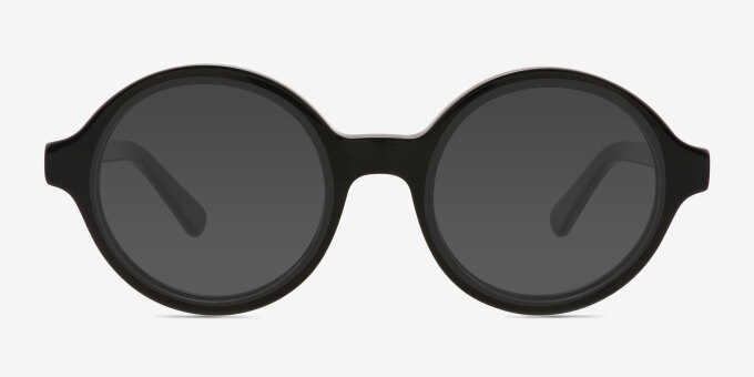 Groove Black AcetateEyeglass Frames from EyeBuyDirect, with Tinted Lenses