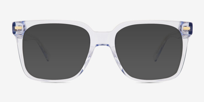 Linden Clear Blue Matériaux biosourcésMontures de lunettes de vue d'EyeBuyDirect, Avec des Verres Teintés