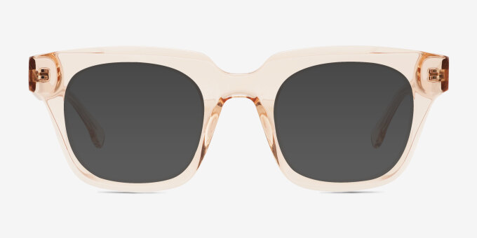 Ray Clear Peach Alternative MaterialsEyeglass Frames from EyeBuyDirect, with Tinted Lenses
