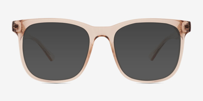 Rowen Clear Champaign Alternative MaterialsEyeglass Frames from EyeBuyDirect, with Tinted Lenses