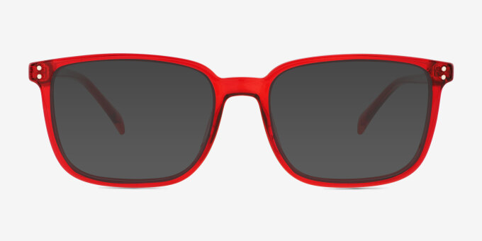 Zippity Red PlasticEyeglass Frames from EyeBuyDirect, with Tinted Lenses