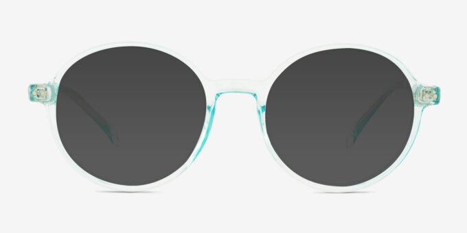 Doodle Clear Blue PlasticEyeglass Frames from EyeBuyDirect, with Tinted Lenses