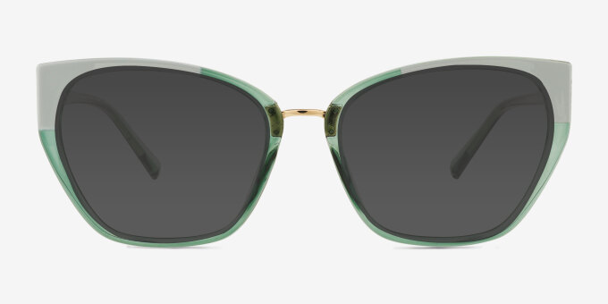 Lovelace Green Alternative MaterialsEyeglass Frames from EyeBuyDirect, with Tinted Lenses