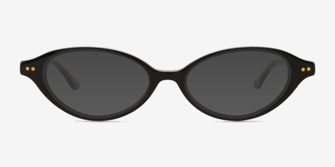 Burke Black Alternative MaterialsEyeglass Frames from EyeBuyDirect, with Tinted Lenses