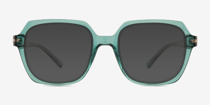 Marceau Vert Matériaux biosourcésMontures de lunettes de vue d'EyeBuyDirect, Avec des Verres Teintés