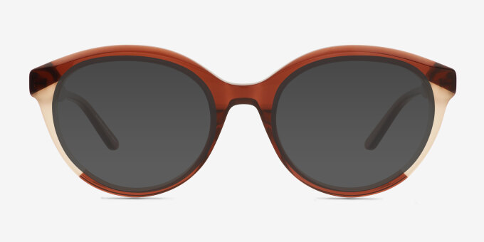 Caruso Brown Alternative MaterialsEyeglass Frames from EyeBuyDirect, with Tinted Lenses