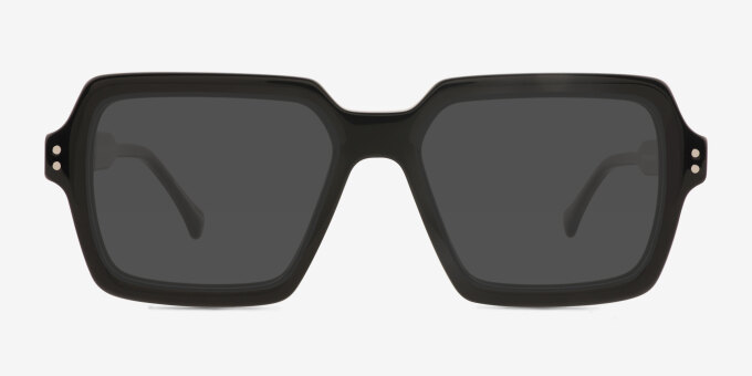 Hollingsworth Black Alternative MaterialsEyeglass Frames from EyeBuyDirect, with Tinted Lenses