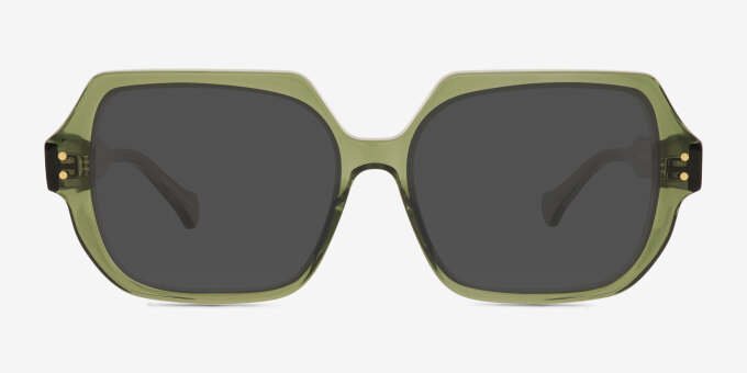 Cromwell Green Alternative MaterialsEyeglass Frames from EyeBuyDirect, with Tinted Lenses