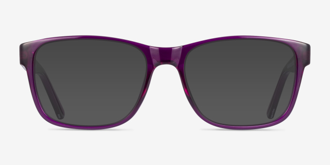 Aaron Purple PlasticEyeglass Frames from EyeBuyDirect, with Tinted Lenses