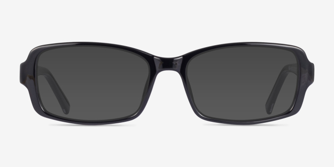 Aden Black PlasticEyeglass Frames from EyeBuyDirect, with Tinted Lenses