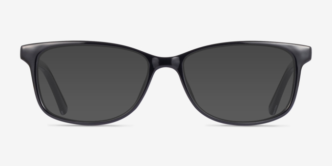 Abbie Noir PlastiqueMontures de lunettes de vue d'EyeBuyDirect, Avec des Verres Teintés